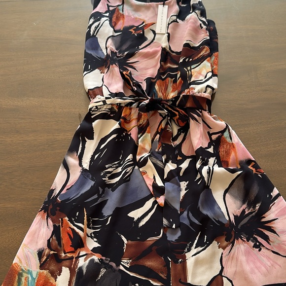 NWT Three Eighty Two (Revolve) Aria Asymmetrical Ruffle Hem Midi Dress Large - Picture 3 of 7